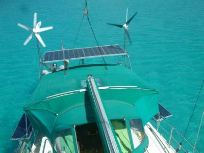 4 solar panels and 1 wind generator new 2010